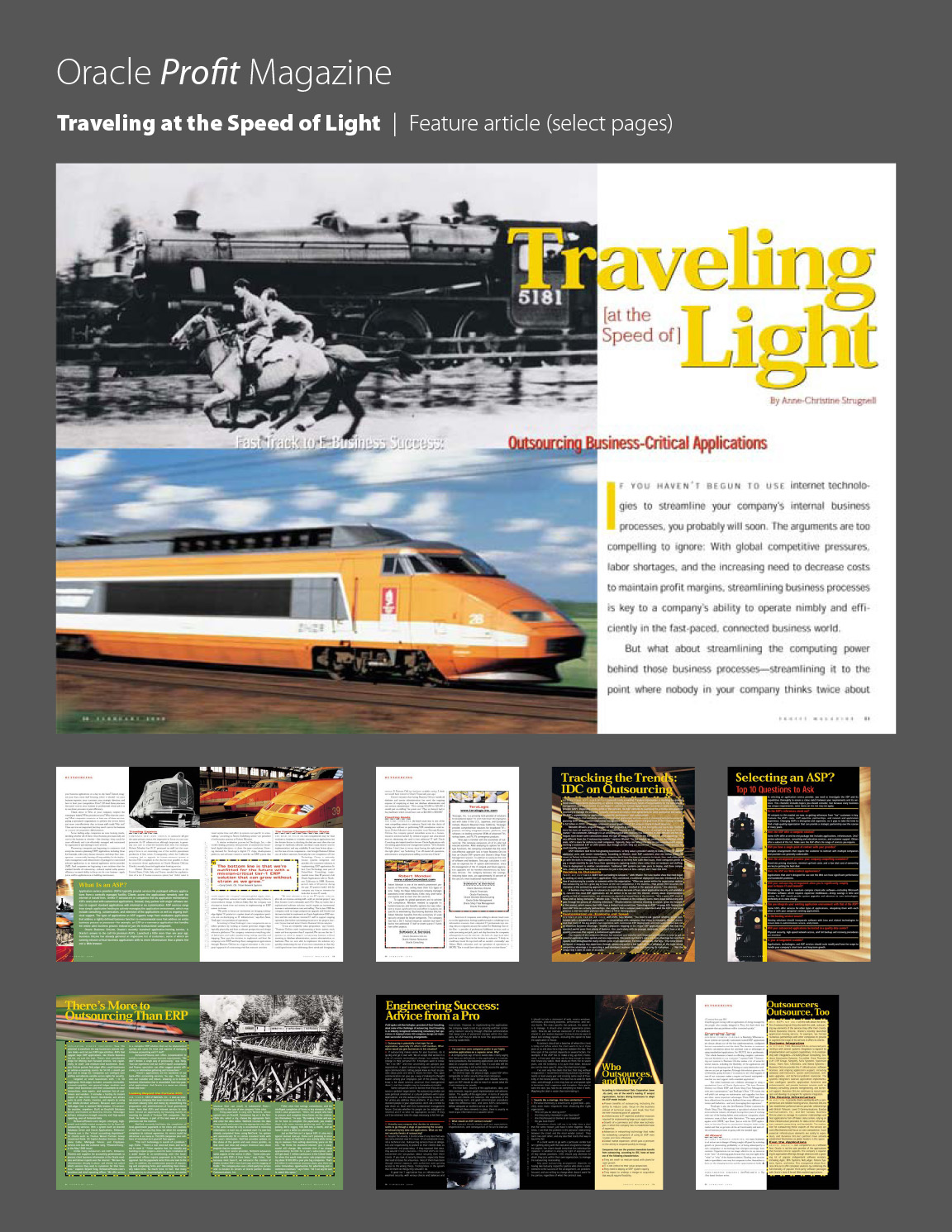Oracle Profit magazine feature, Traveling with the Speed of Light